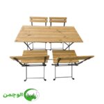 ست چهار نفره پایه فلزی
